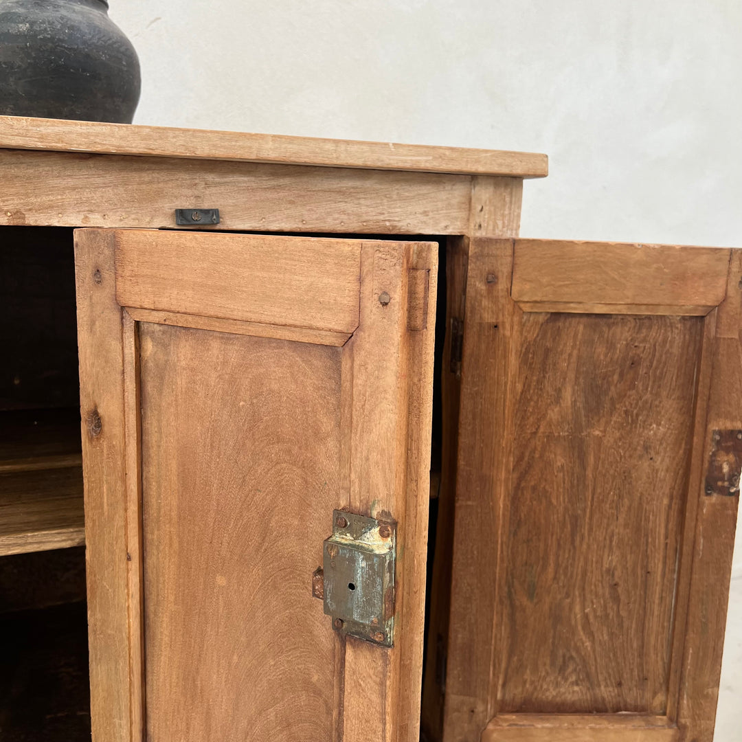 Small Rustic Vintage Sideboard with Metal Panels | Avani