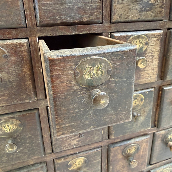 Antique Oak Multi-drawer From French Railway Office