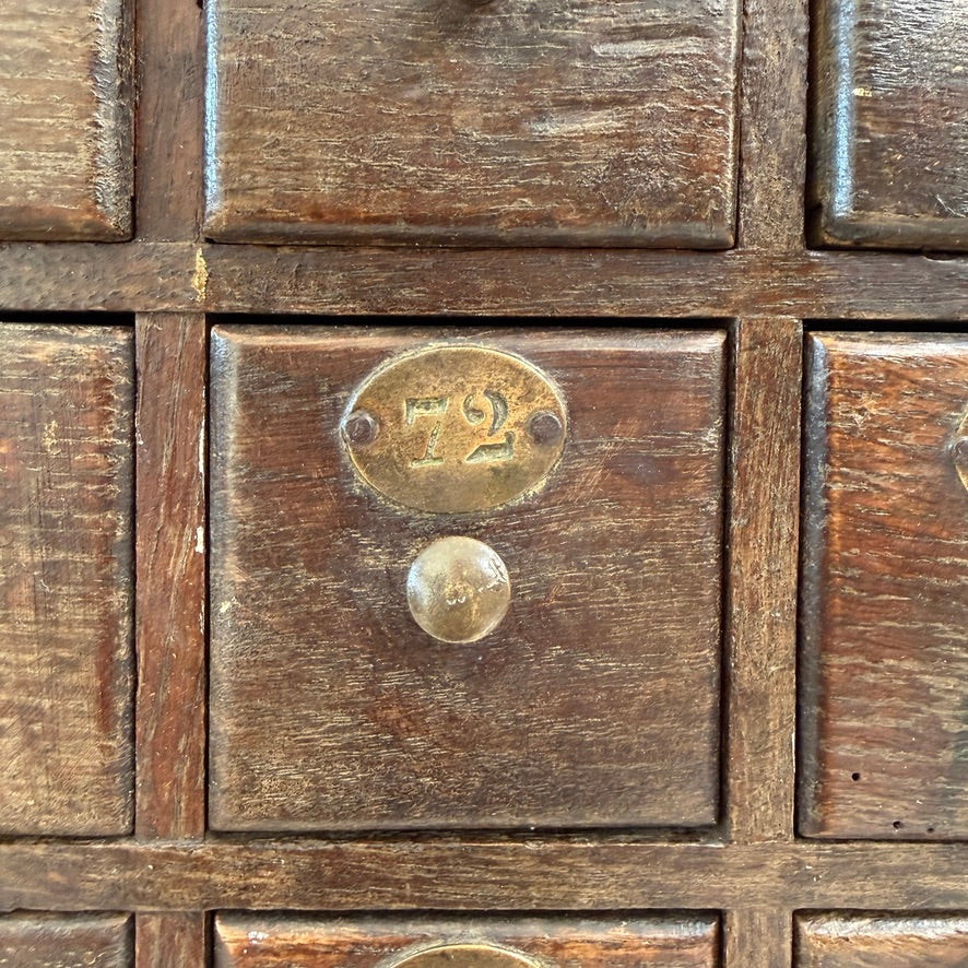 Antique Oak Multi-drawer From French Railway Office