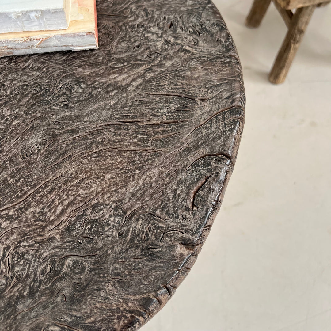 Ancient burr elm side table | Tabitha