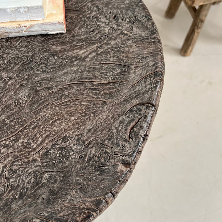 Ancient burr elm side table | Tabitha
