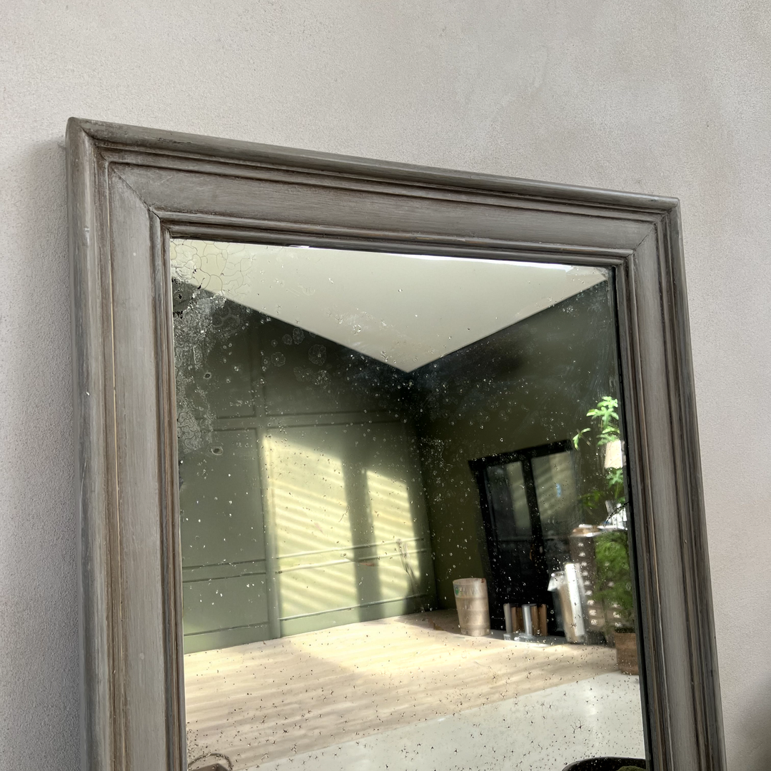Antique Grey French Fox Mirror Aimee