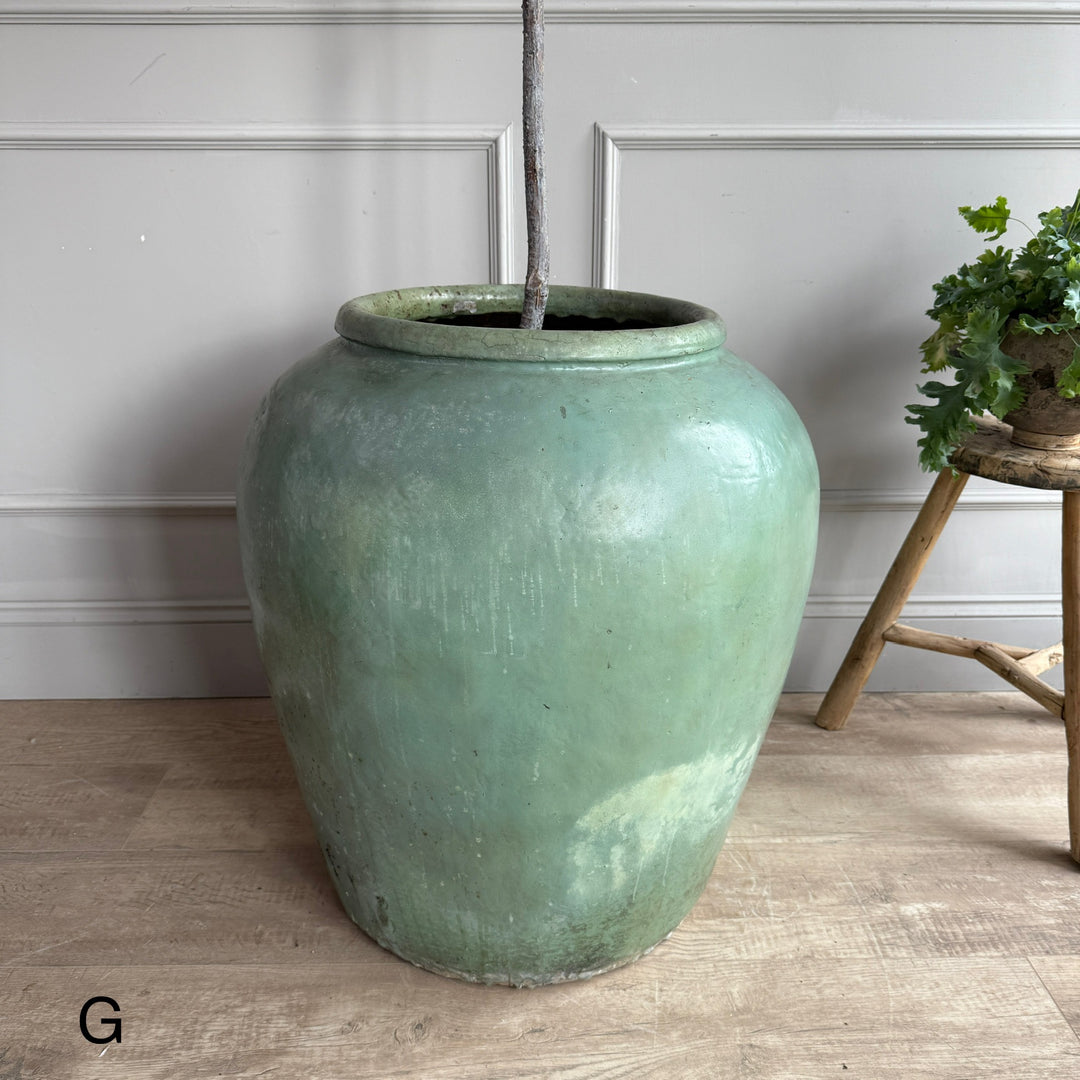 Extra Large Jade Antique Urn