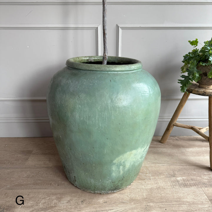 Extra Large Jade Antique Urn