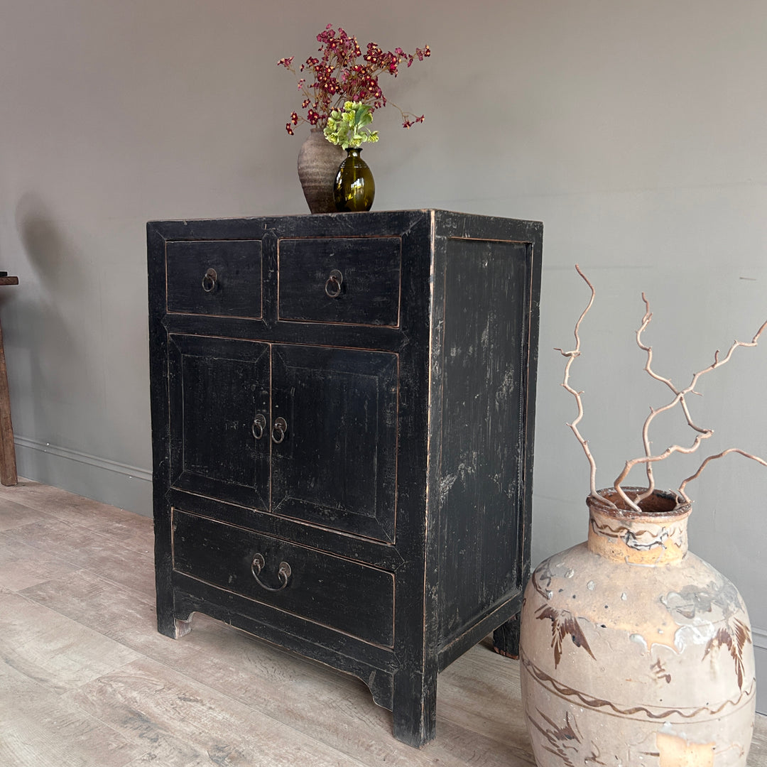 Antique Small Black Cupboard | Collette