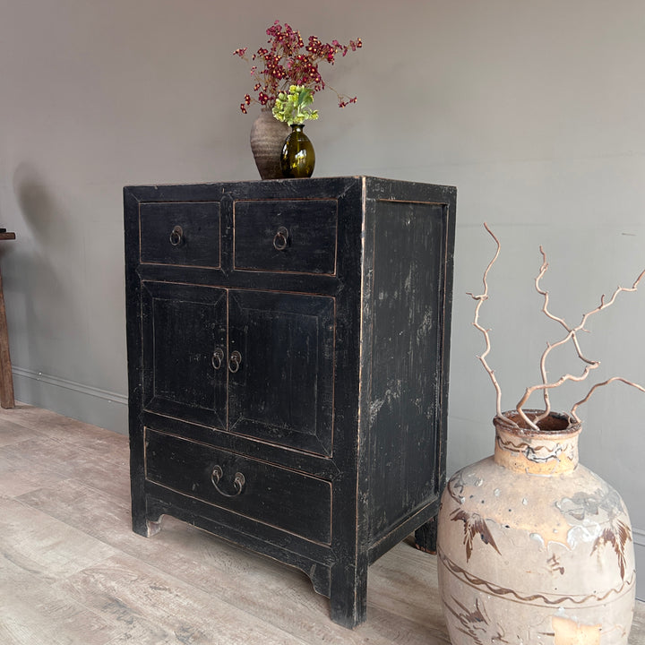 Antique Small Black Cupboard | Collette