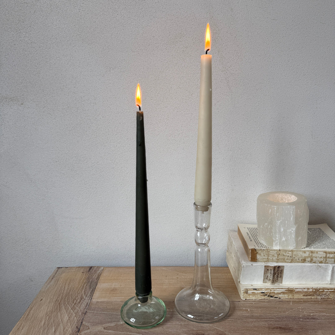 Short Glass Candle Holder