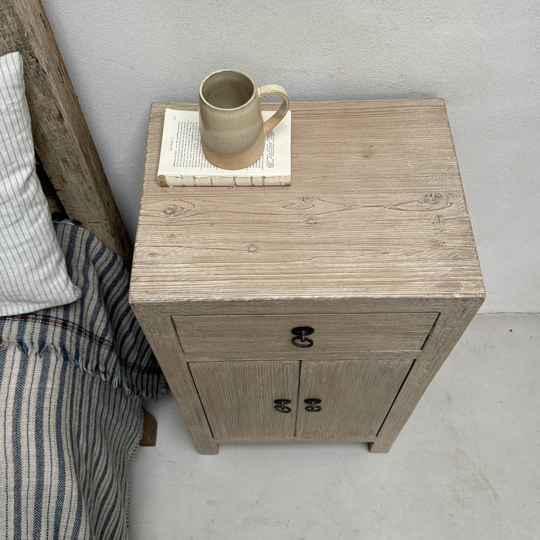 Pair of Reclaimed wood bedside tables Burgess