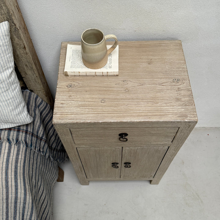 Pair of Reclaimed wood bedside tables Burgess