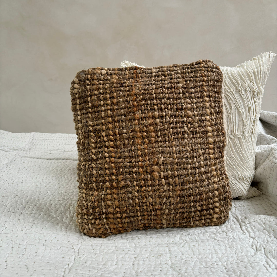 Natural Handwoven Jute Cushion