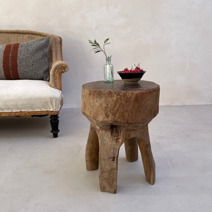 Tree Trunk Stool Side Table