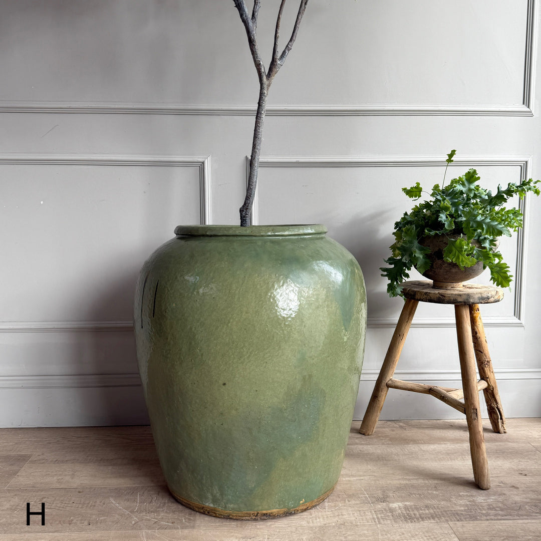 Extra Large Jade Antique Urn