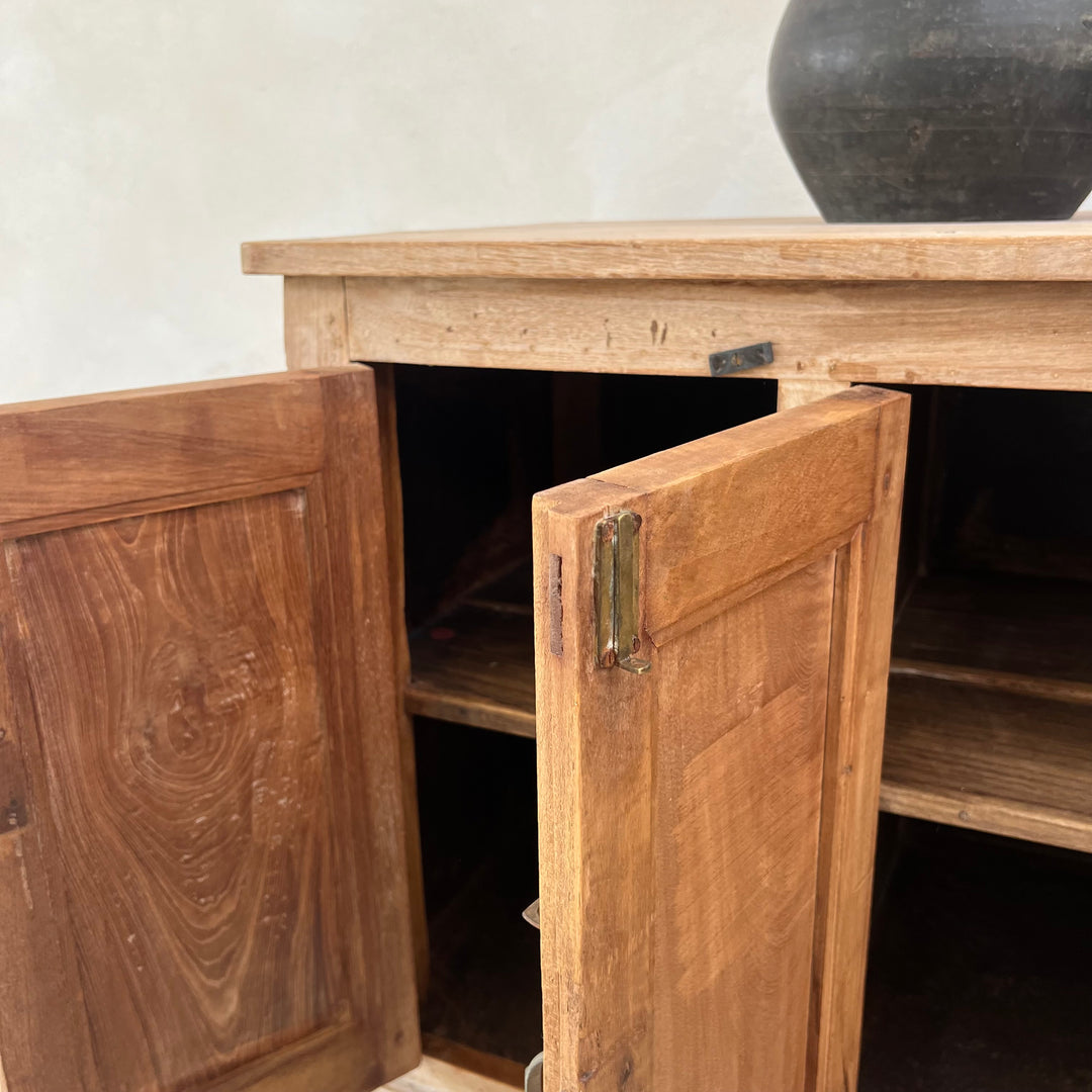 Small Rustic Vintage Sideboard with Metal Panels | Avani