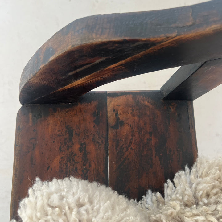 Vintage Dark Pine Church Bench | Ophelia