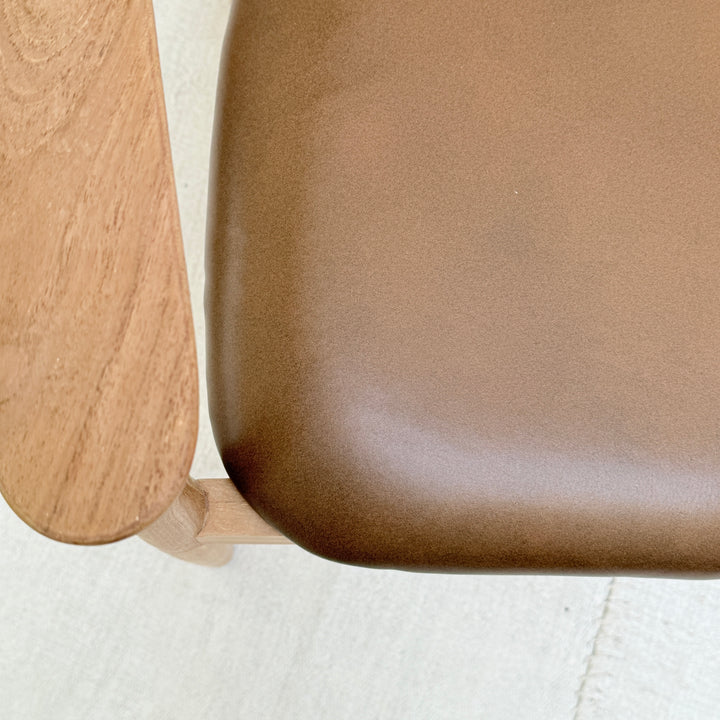Natural Dining Chair Leather Seat | Hoxton