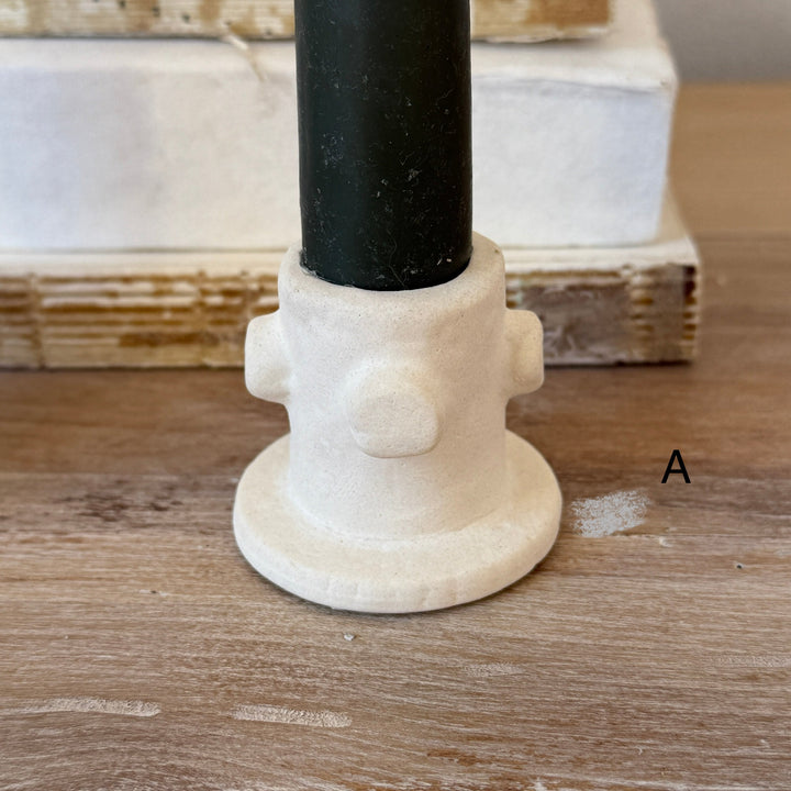Natural Stoneware Ceramic Candleholder
