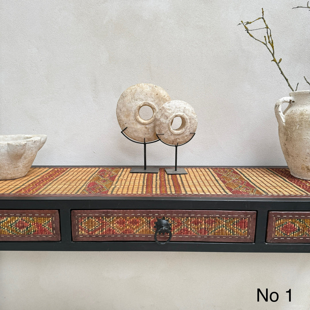 Handcrafted Nomadic Patterned Metal Console | Medium