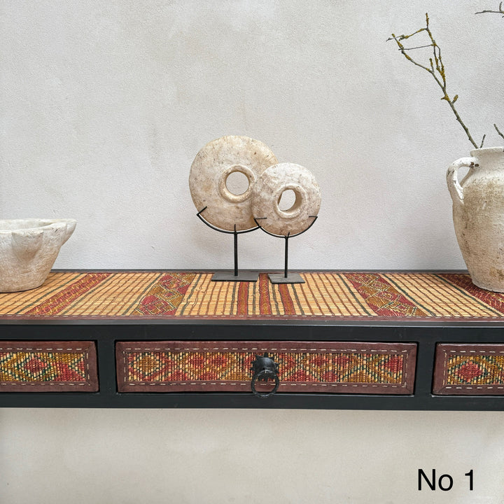 Handcrafted Nomadic Patterned Metal Console | Medium