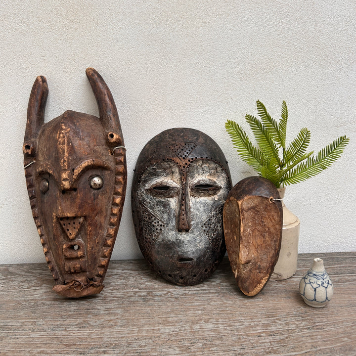 Antique West African tribal masks