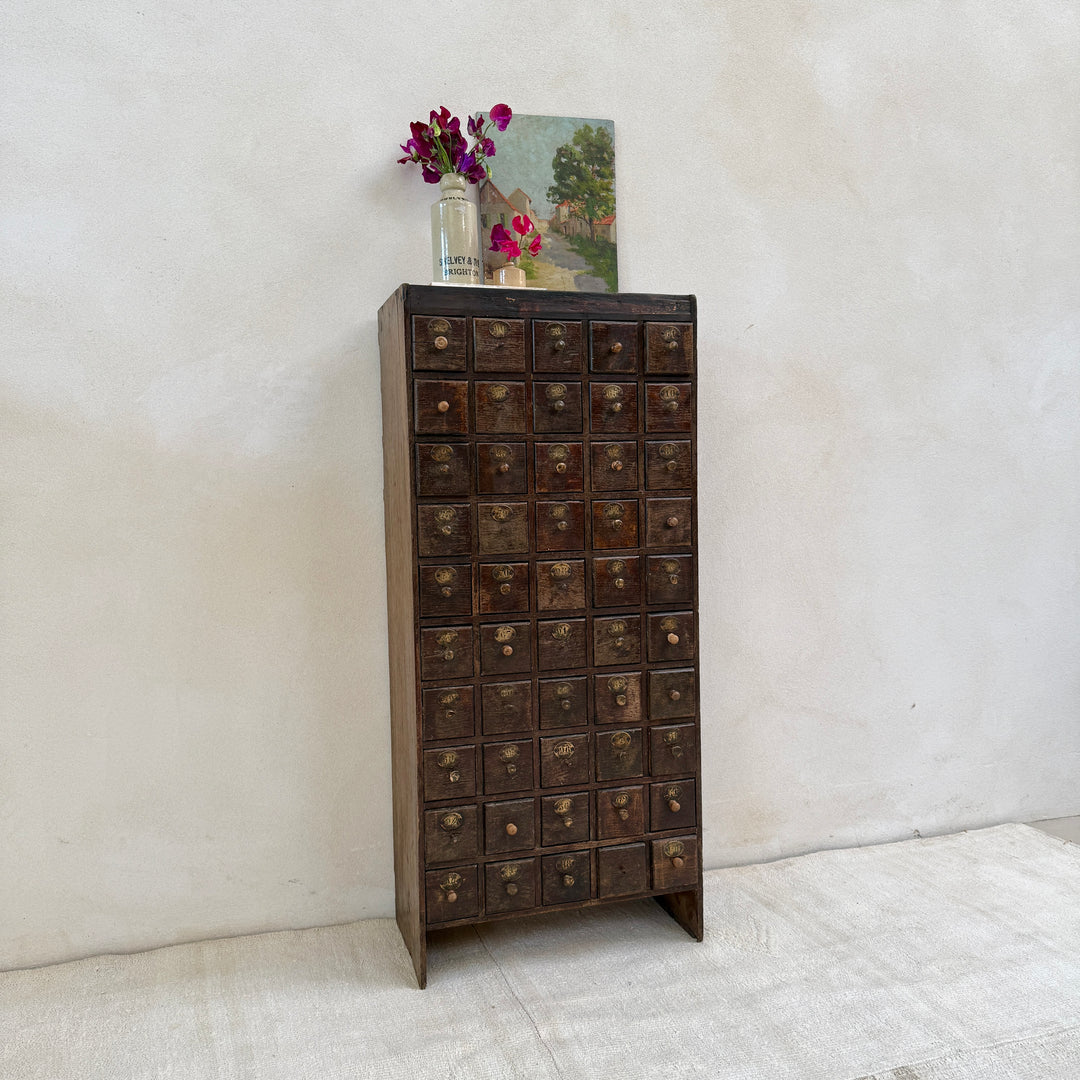 Antique Oak Multi-drawer From French Railway Office