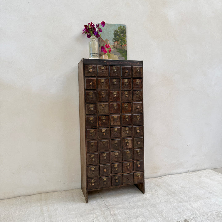 Antique Oak Multi-drawer From French Railway Office