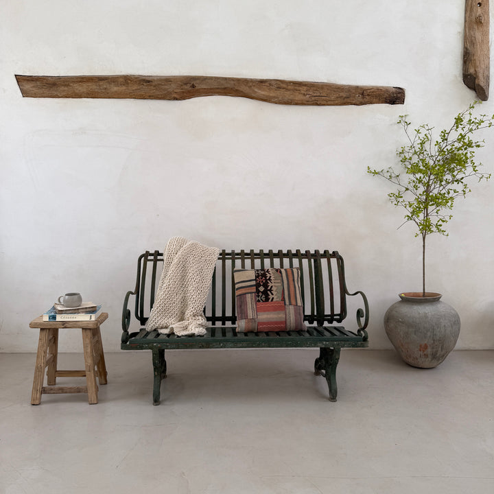 Antique French Metal Garden Bench