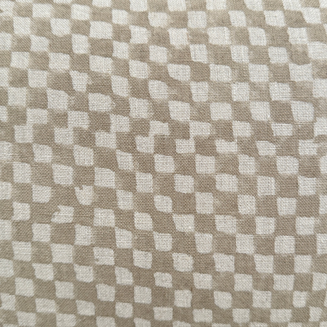 Linen cushion chequerboard design | 60x40cm