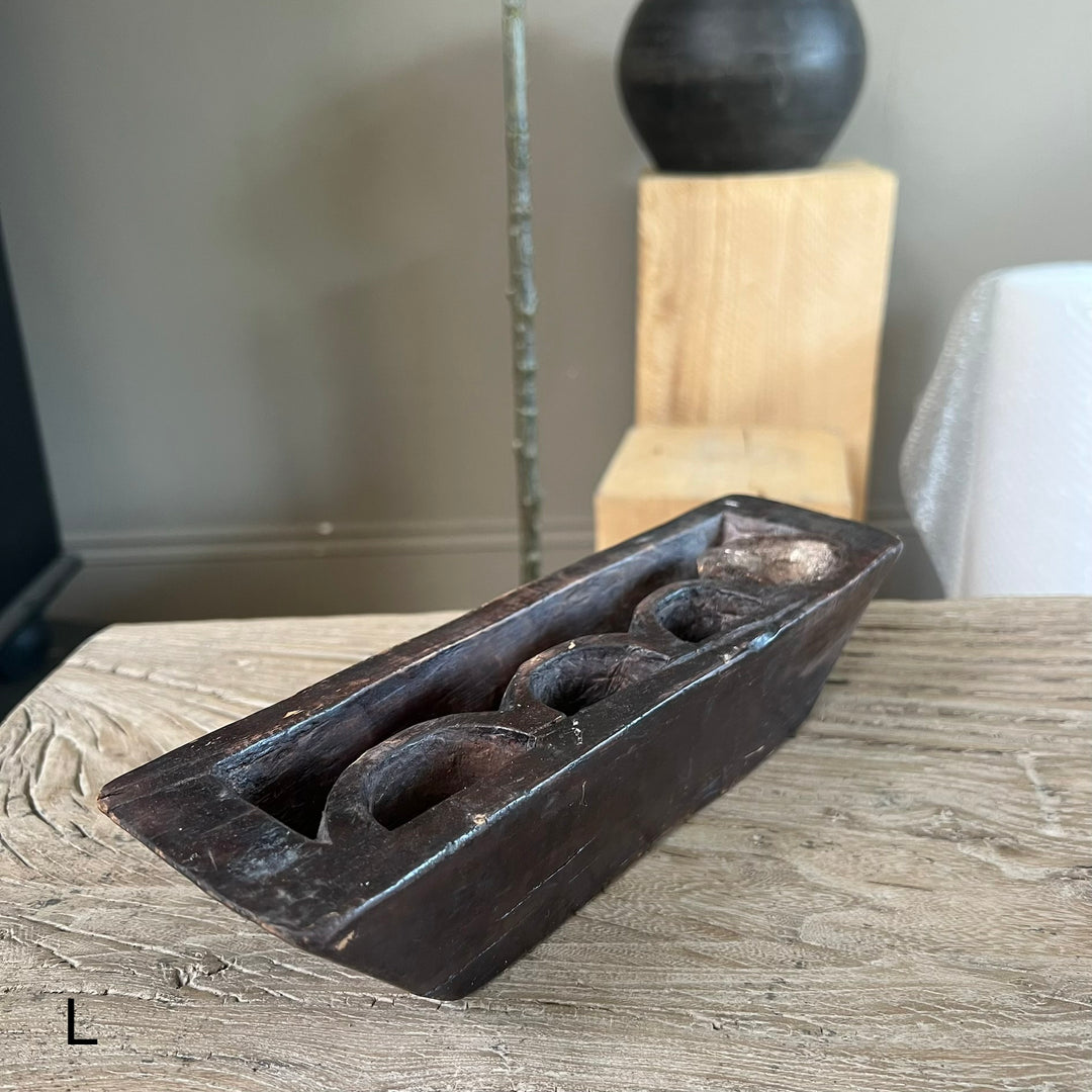 Rustic Antique Wooden Spice Tray