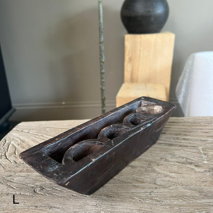 Rustic Antique Wooden Spice Tray