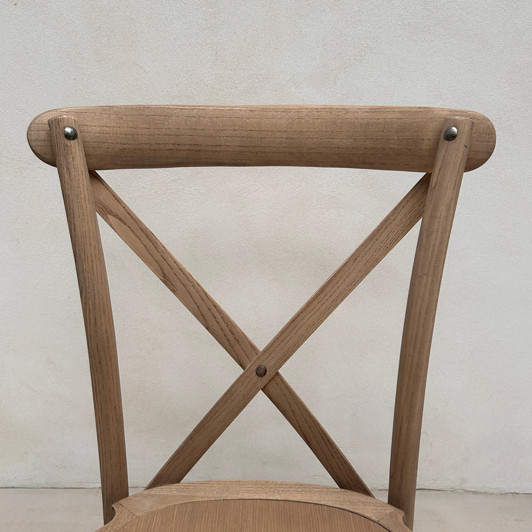 Wooden Cross Back Dining Chair