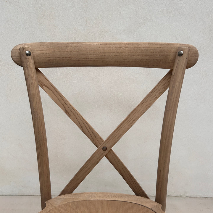 Wooden Cross Back Dining Chair