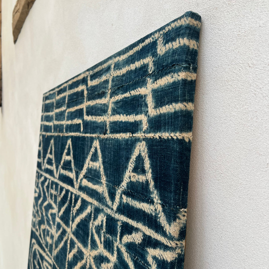 Antique Tribal Indigo Textile Artwork | 120 X 90