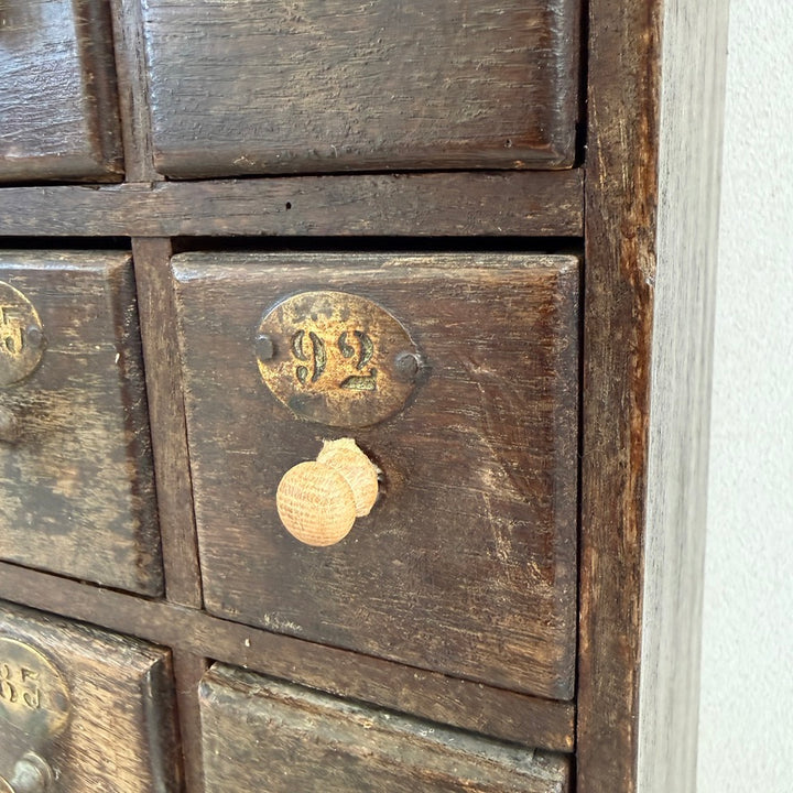Antique Oak Multi-drawer From French Railway Office