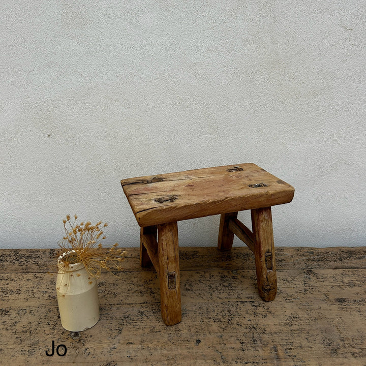 Antique rustic wood footstool (Select from photo)
