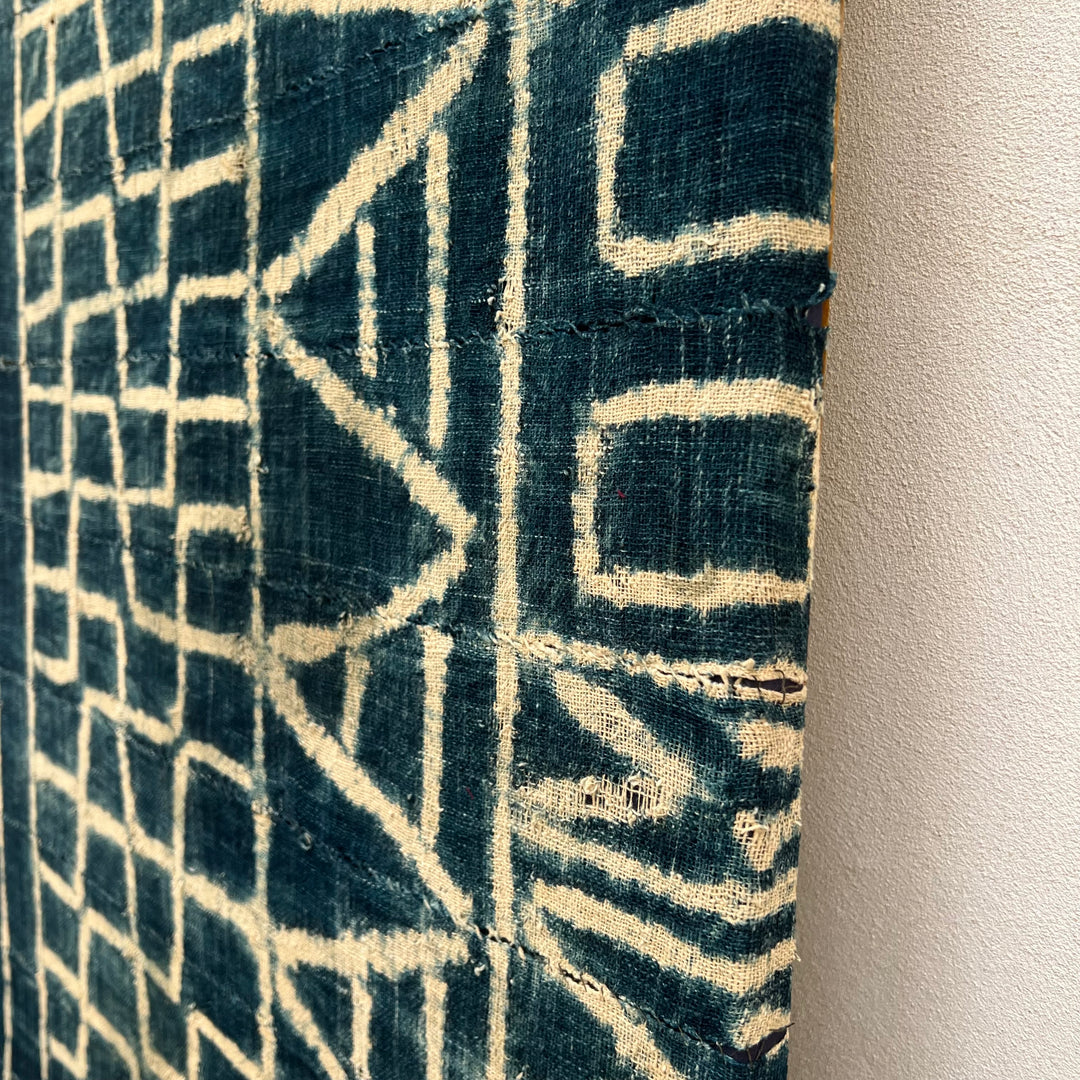 Antique Tribal Indigo Textile Artwork | 120 X 70