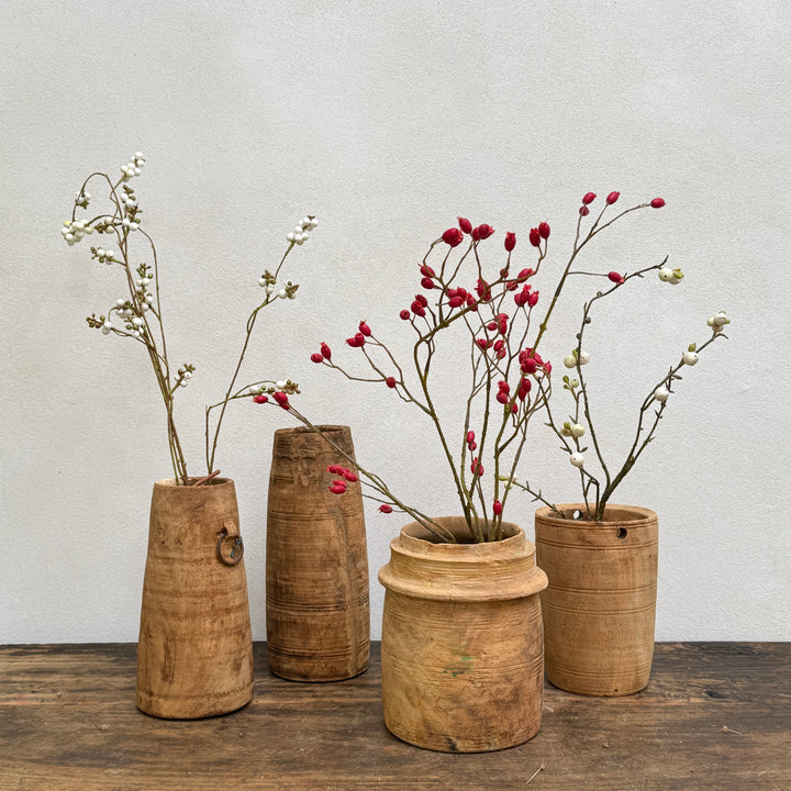 Sunbleached Wooden Nepali Pots