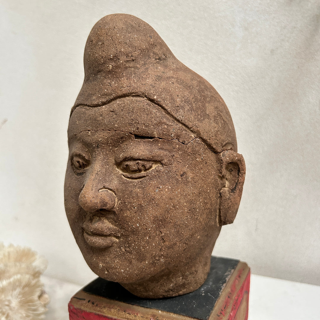 Antique terracotta bust of man | Suarti