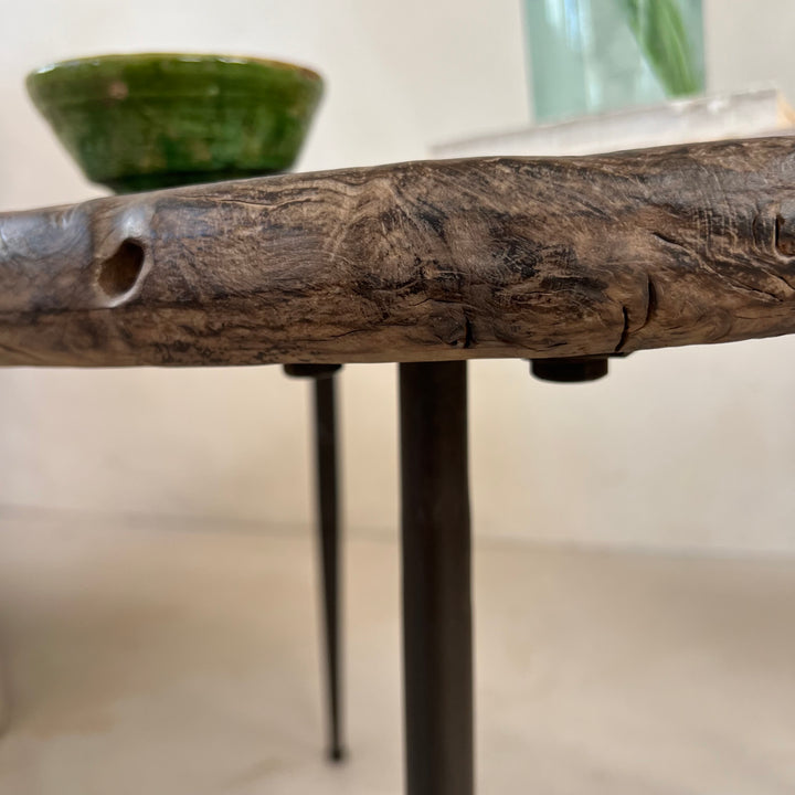 Ancient burr elm side table | Tabitha
