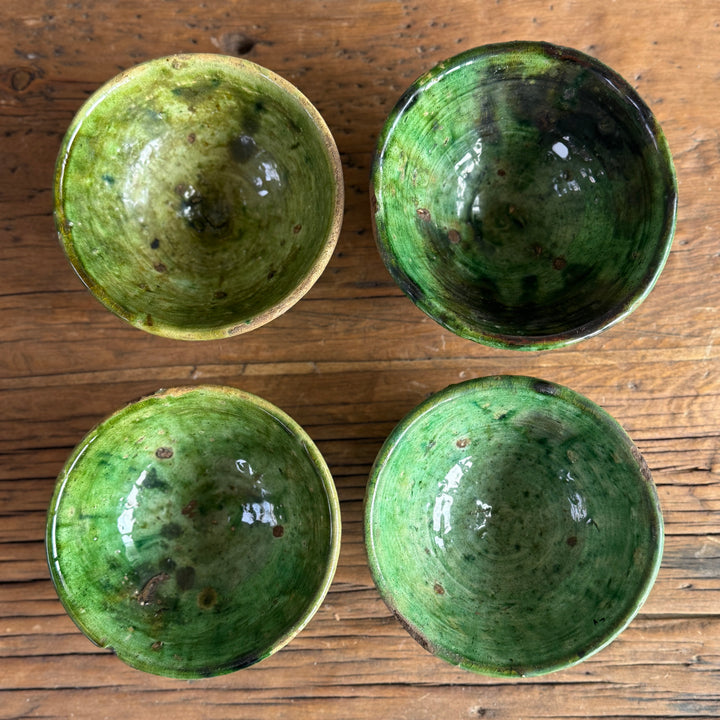 Moroccan Tamegroute Glaze Pottery Bowls
