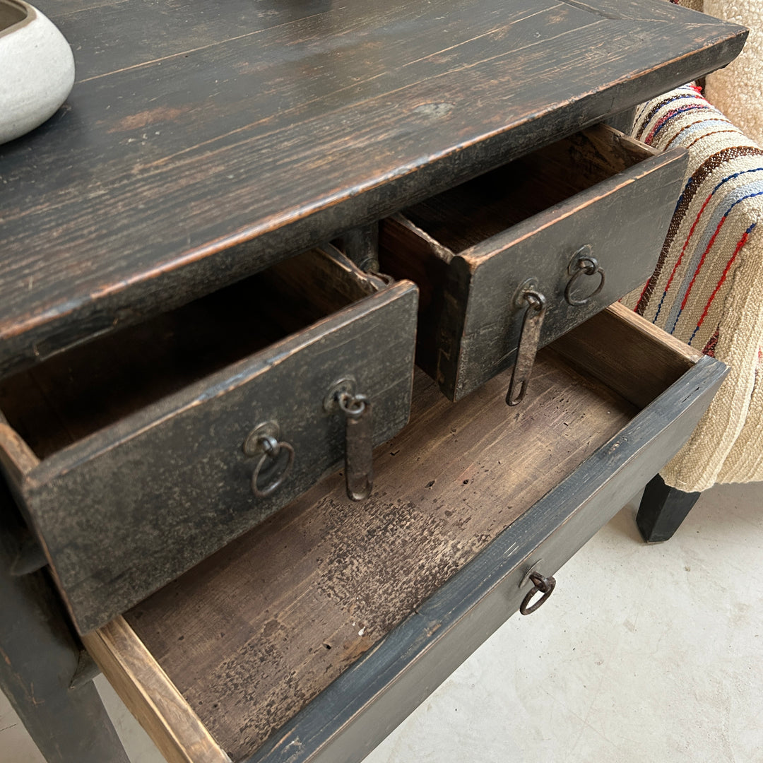 Small Antique Black Console Table | Shere