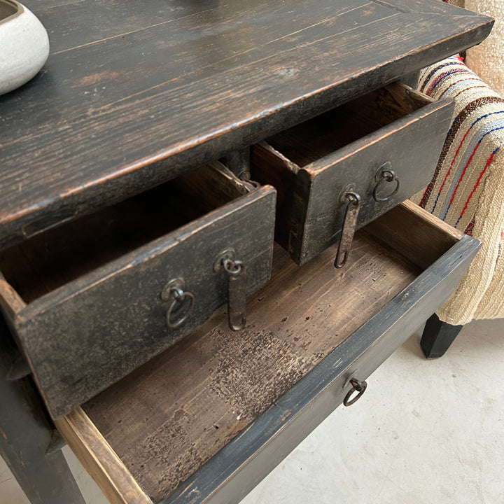 Small Antique Black Console Table | Shere