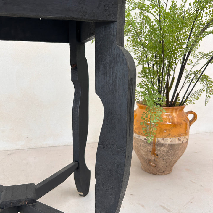Vintage Polished Marble Top Square Side Table | Alnwick