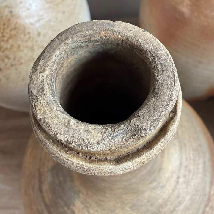 Antique French Provincial Stoneware Storage Bottle