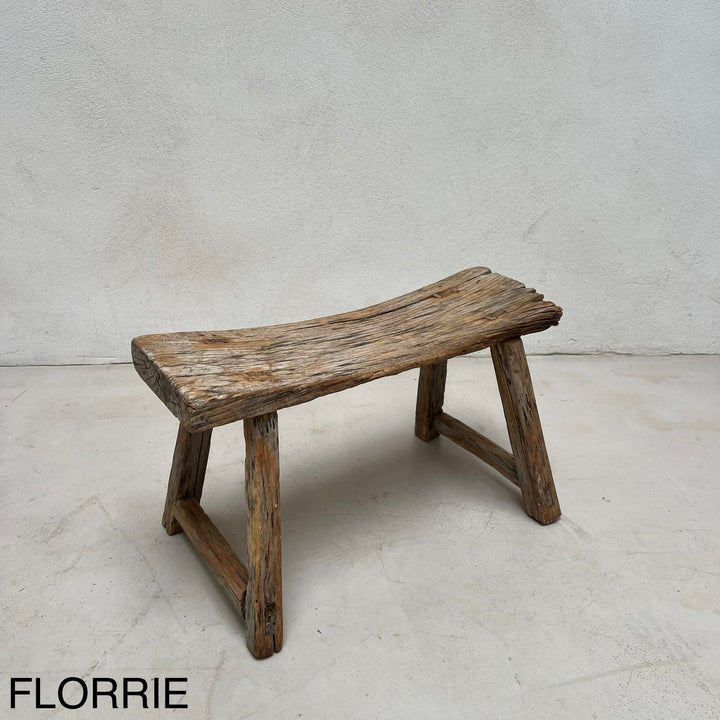 Antique rustic wood footstool (Select from photo)