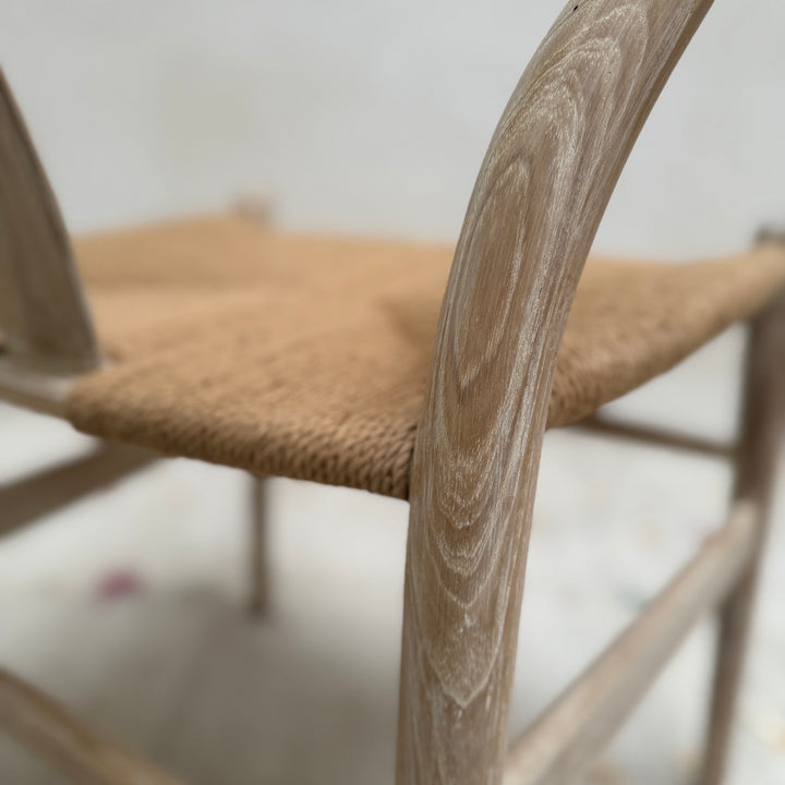 Whitewashed Danish dining chair