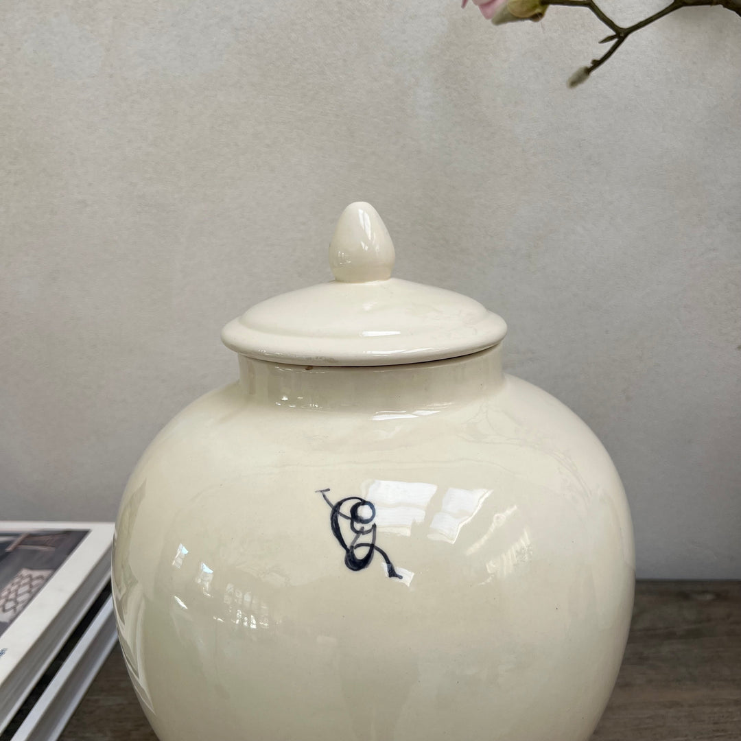 Antique White Italian Apothecary Jar