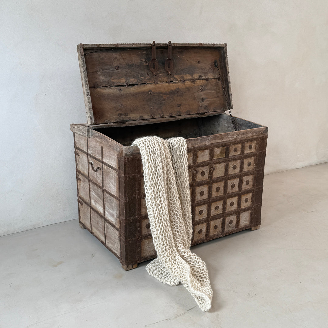 Antique 19th Century Indian Teak Dowry Chest | Laili