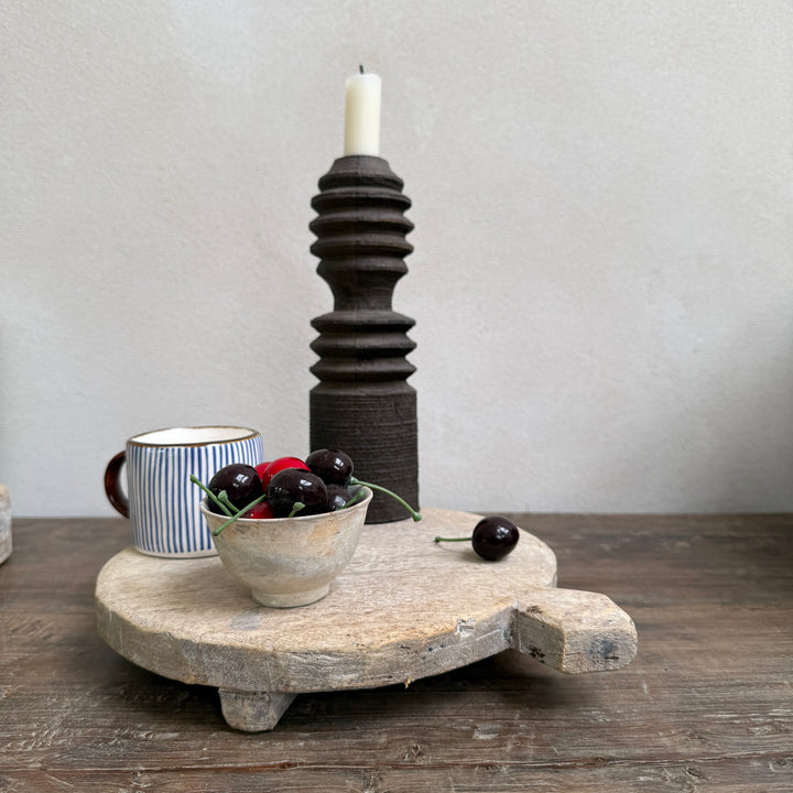 Vintage Indian Wooden Riser Chakla Board | with handle