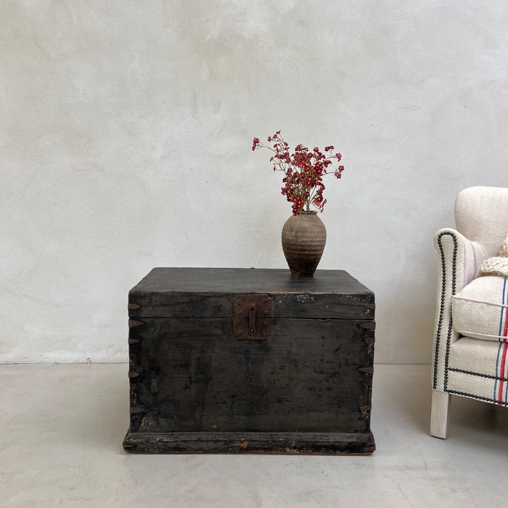 Antique Black Blanket box | Bexhill