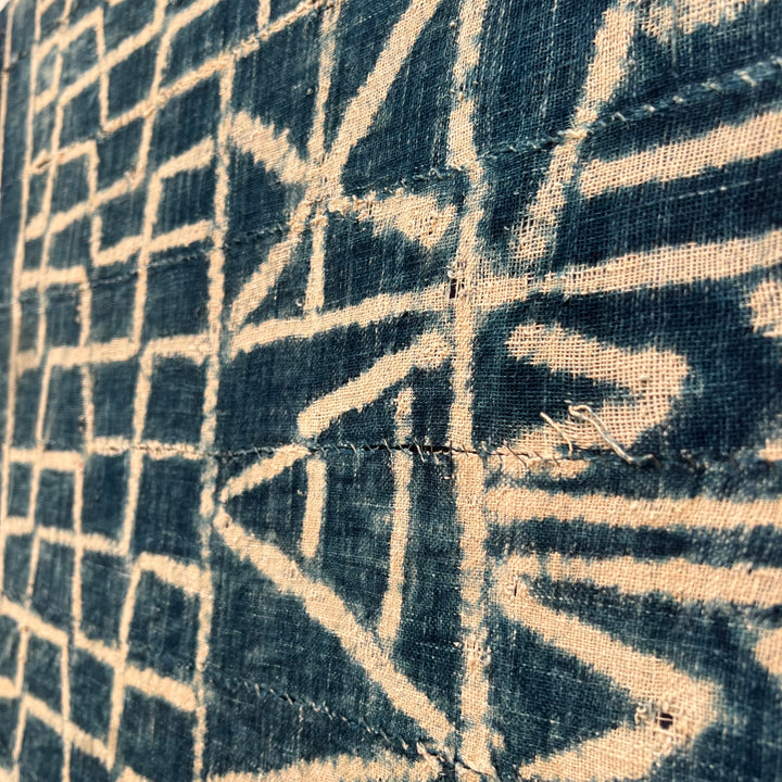 Antique Tribal Indigo Textile Artwork | 120 X 70